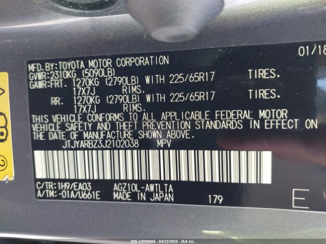 2018 LEXUS NX 300 JTJYARBZ3J2102038 Photo 8
