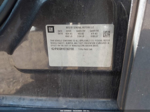 1G1PA5SH1E7362180 Chevrolet luw