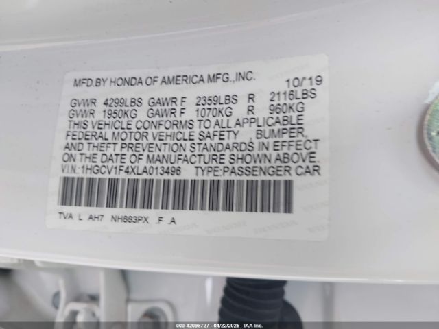 1HGCV1F4XLA013496 Honda ACCORD EX