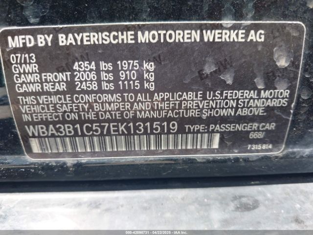 WBA3B1C57EK131519 BMW 320i