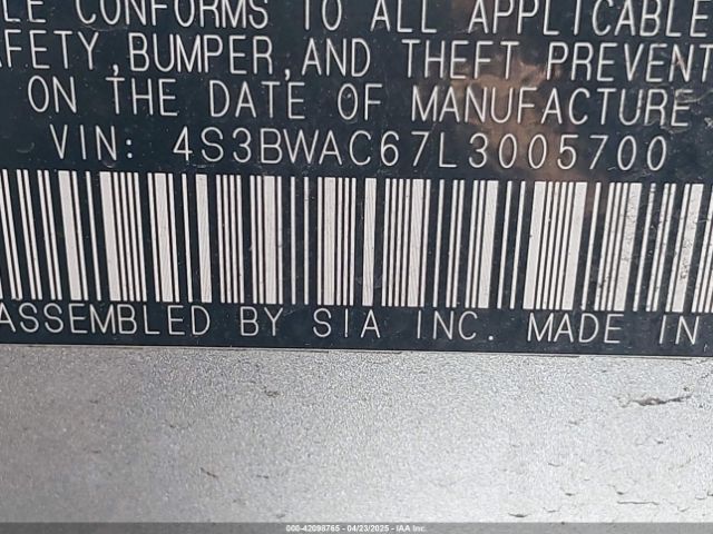 4S3BWAC67L3005700 Subaru Legacy Premium