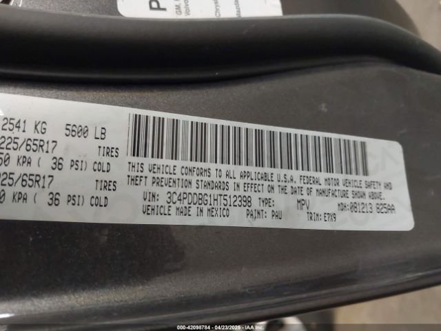 3C4PDDBG1HT512398 Dodge Journey Sxt Awd