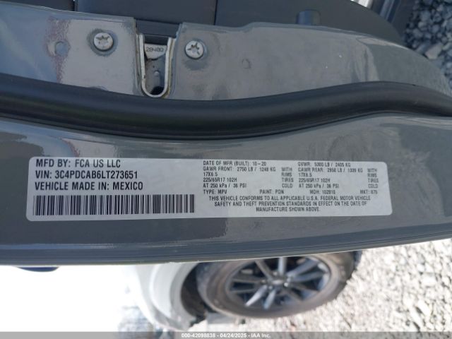 3C4PDCAB6LT273651 Dodge Journey Se Value