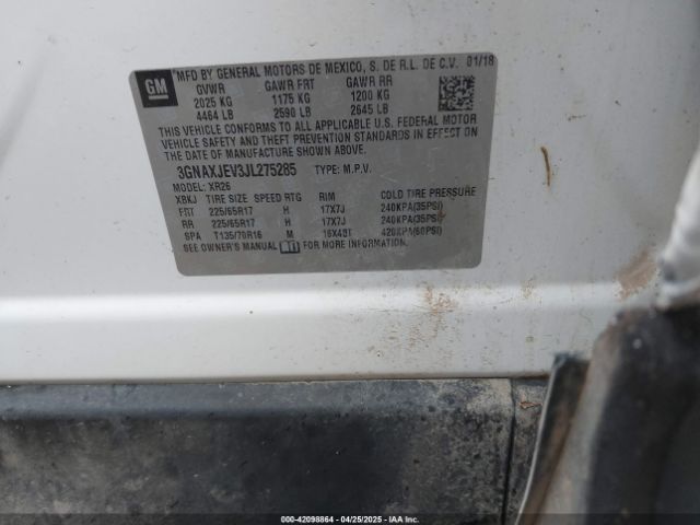 2018 CHEVROLET EQUINOX 3GNAXJEV3JL275285 Photo 8