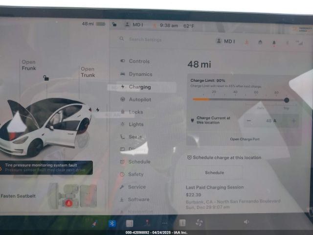 5YJ3E1EB2NF204242 Tesla Model 3 Long Range Dual Motor All-wheel Drive