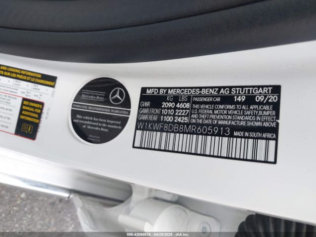 W1KWF8DB8MR605913 Mercedes-Benz C 300 Sedan