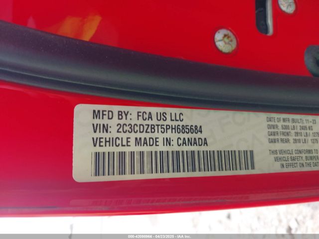 2023 DODGE CHALLENGER 2C3CDZBT5PH685684 Photo 8