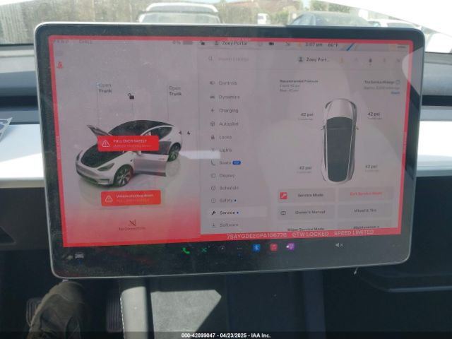 7SAYGDEE0PA106776 Tesla Model Y Awd/long Range Dual Motor All-wheel Drive