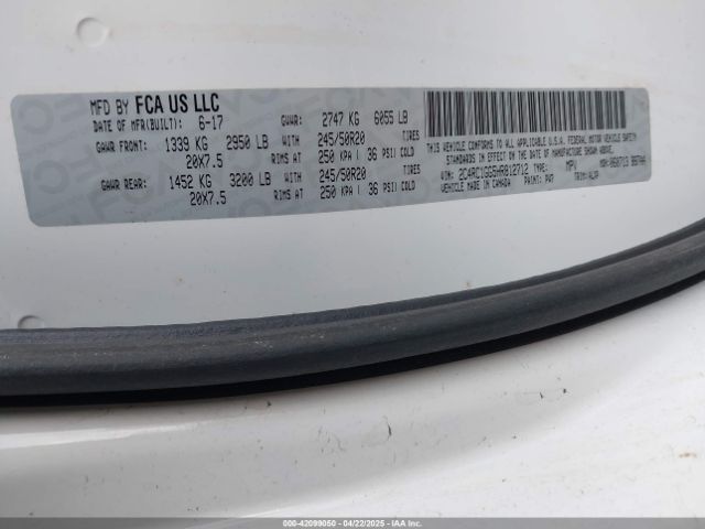 2C4RC1GG5HR812712 Chrysler Pacifica Limited