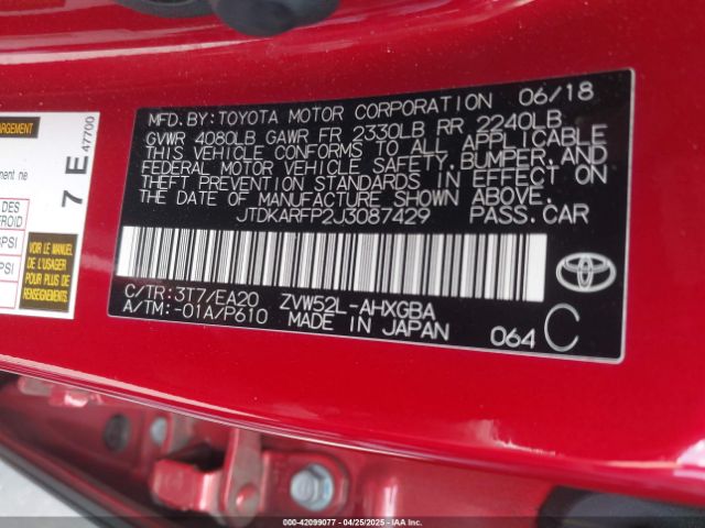 JTDKARFP2J3087429 Toyota Prius Prime Premium