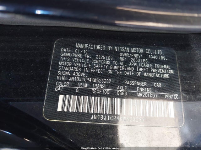JN1BJ1CP4KW523237 Nissan Rogue Sport S