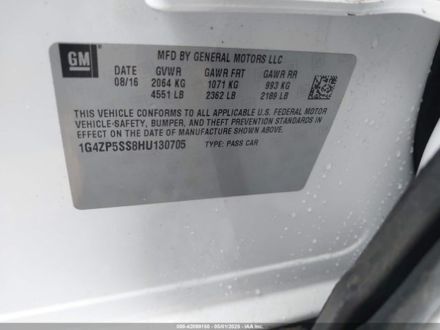 1G4ZP5SS8HU130705 Buick Lacrosse Essence