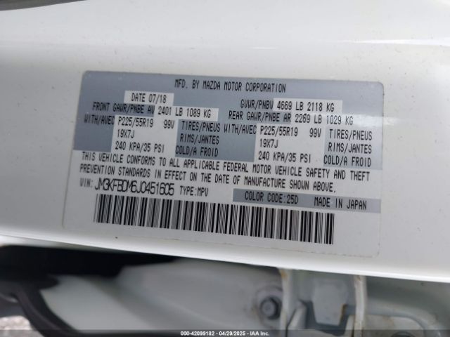 JM3KFBDM6J0451605 Mazda Cx-5 Grand Touring