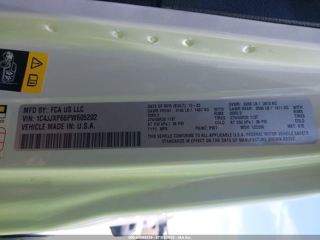 1C4JJXP66PW605202 Jeep Wrangler
