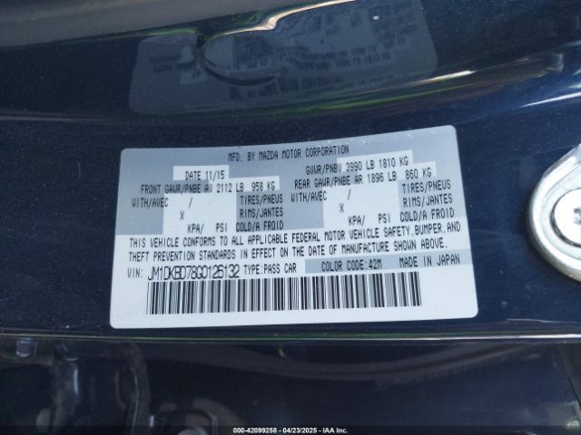 JM1DKBD78G0126132 Mazda Cx-3 Grand Touring