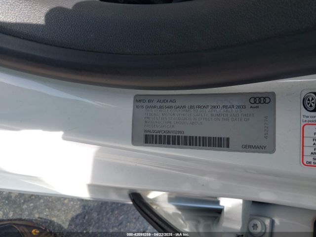 WAU2GAFCXGN102993 Audi A7 3.0t Premium Plus