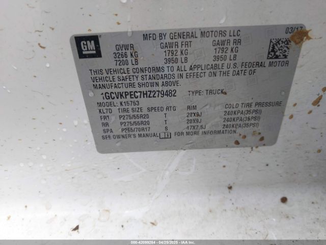 2017 CHEVROLET SILVERADO 1500 1GCVKPEC7HZ279482 Photo 8
