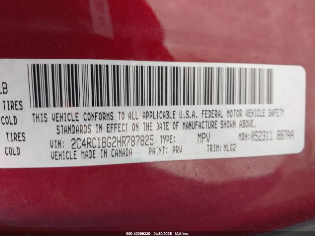 2017 CHRYSLER PACIFICA 2C4RC1BG2HR787825 Photo 8