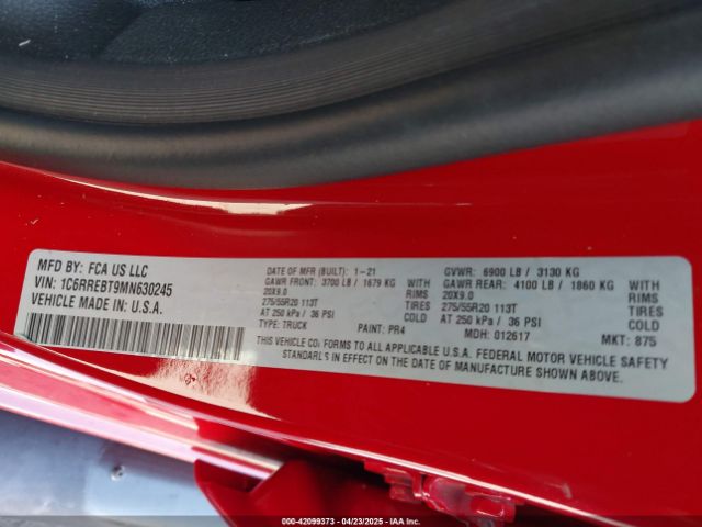 2021 RAM 1500 1C6RREBT9MN630245 Photo 8