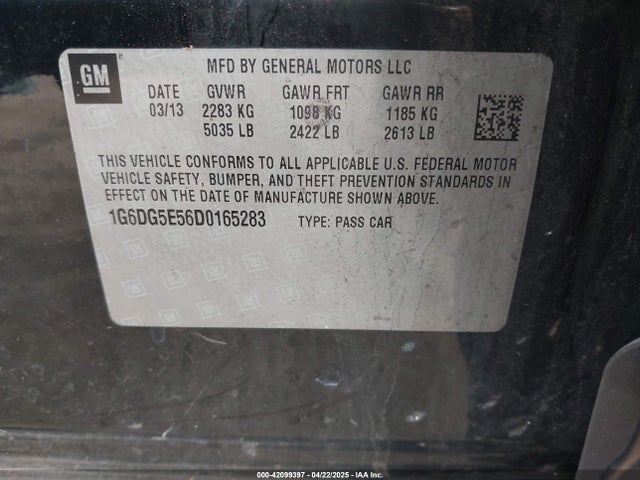 2013 CADILLAC CTS 1G6DG5E56D0165283 Photo 8