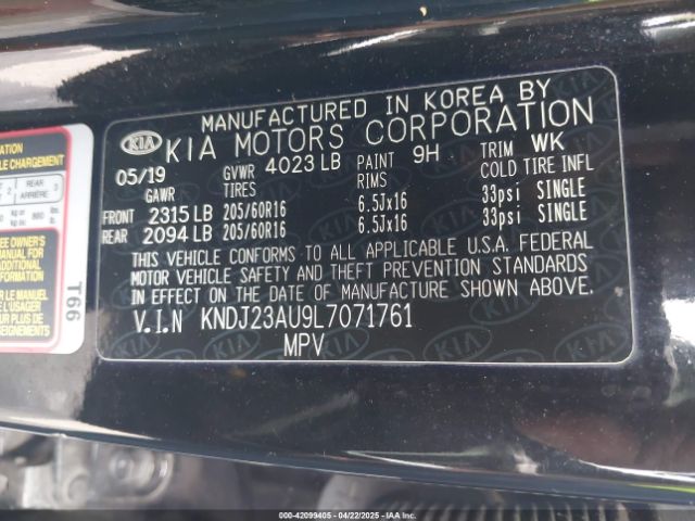 KNDJ23AU9L7071761 KIA SOUL LX
