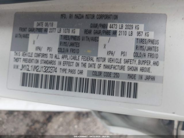 JM1GL1VM2J1320374 Mazda Mazda6 Touring