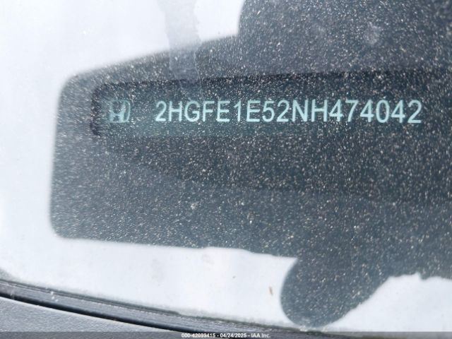 2HGFE1E52NH474042 Honda CIVIC SI SEDAN