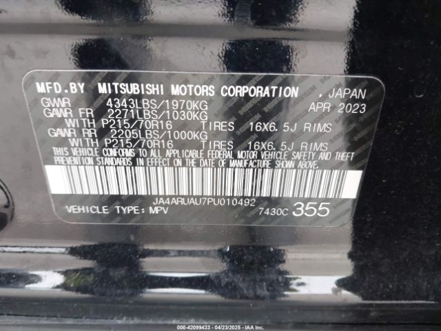 JA4ARUAU7PU010492 Mitsubishi Outlander Sport 2.0 S Awc