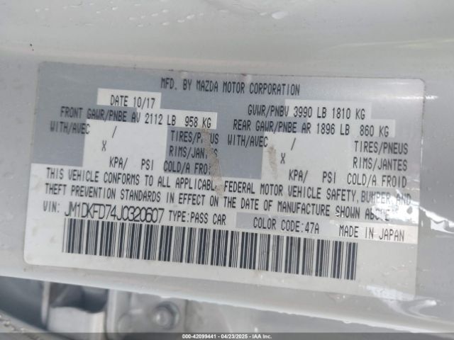 JM1DKFD74J0320607 Mazda Cx-3 Grand Touring