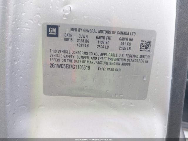 2G1WC5E37G1106518 Chevrolet Impala Limited Ltz