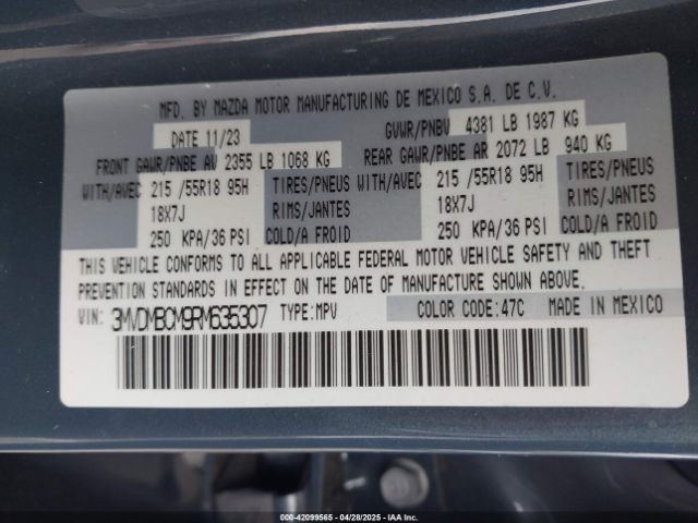 3MVDMBCM9RM635307 Mazda Cx-30 2.5 S Carbon Edition