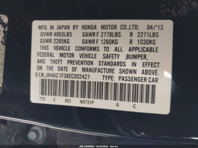 JH4KC1F36EC002427 Acura RLX