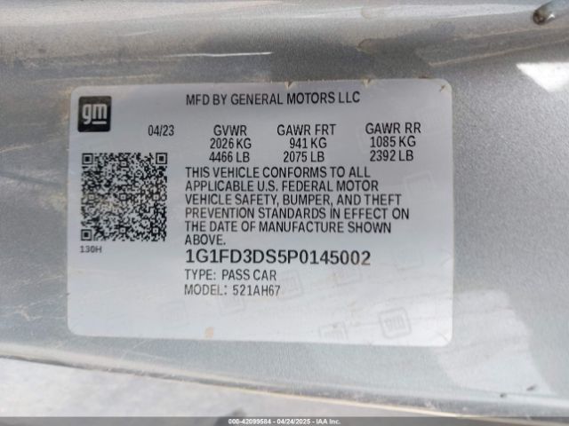 2023 CHEVROLET CAMARO 1G1FD3DS5P0145002 Photo 8