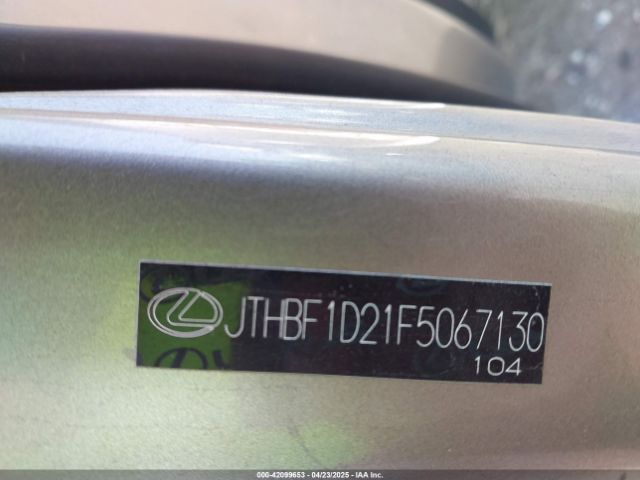 JTHBF1D21F5067130 Lexus IS 250