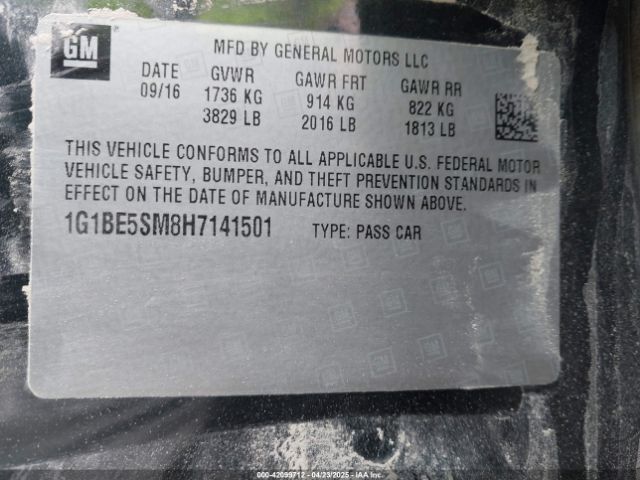 2017 CHEVROLET CRUZE 1G1BE5SM8H7141501 Photo 8
