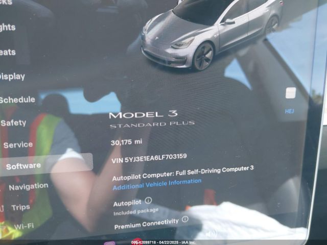 5YJ3E1EA6LF703159 Tesla Model 3 Standard Range Plus Rear-wheel Drive/standard Range Rear-wheel Drive