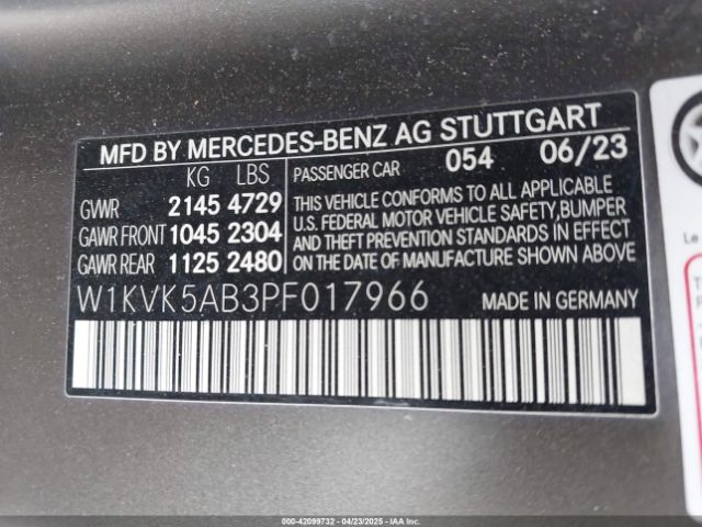 2023 MERCEDES-BENZ AMG SL 43 W1KVK5AB3PF017966 Photo 8