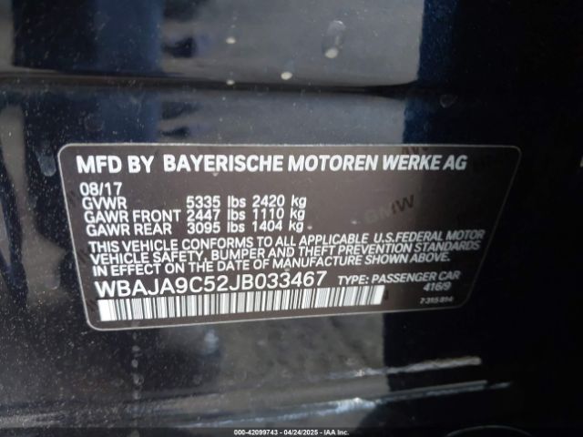 WBAJA9C52JB033467 BMW 530e Iperformance