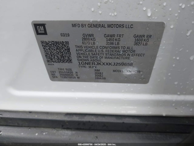 1GNERJKXXKJ259658 Chevrolet Traverse Rs