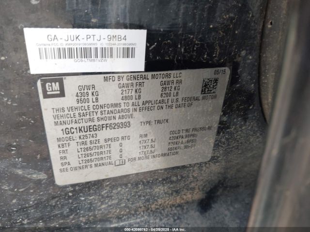 1GC1KUEG8FF629393 Chevrolet Silverado 2500hd Wt