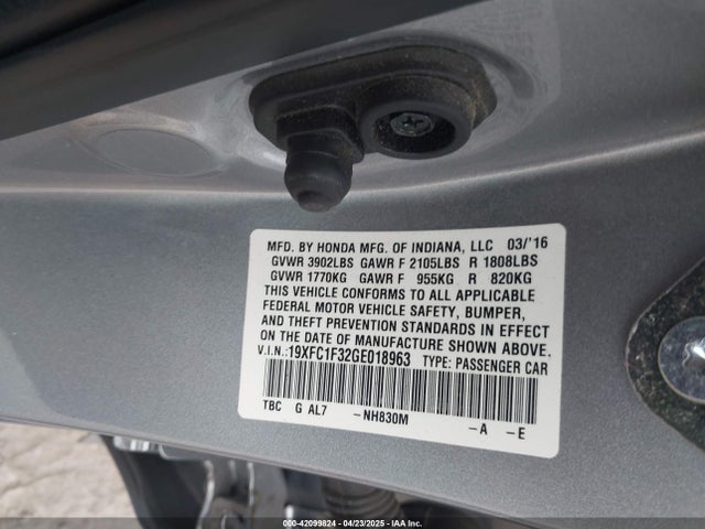 19XFC1F32GE018963 Honda Civic Ex-t
