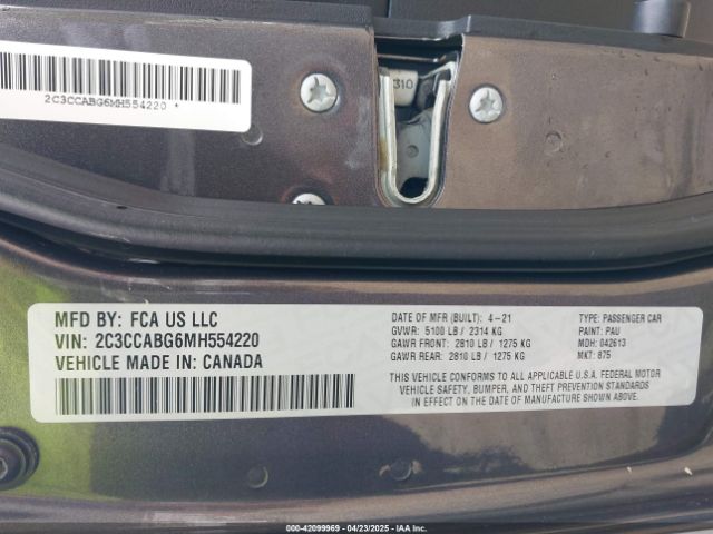 2C3CCABG6MH554220 Chrysler 300 300s