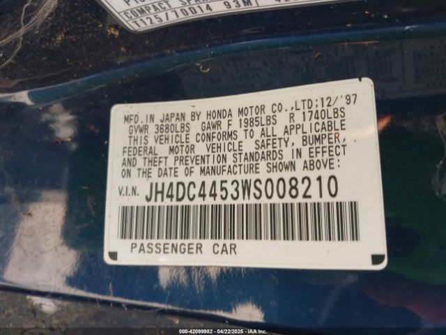 1998 ACURA INTEGRA JH4DC4453WS008210 Photo 8