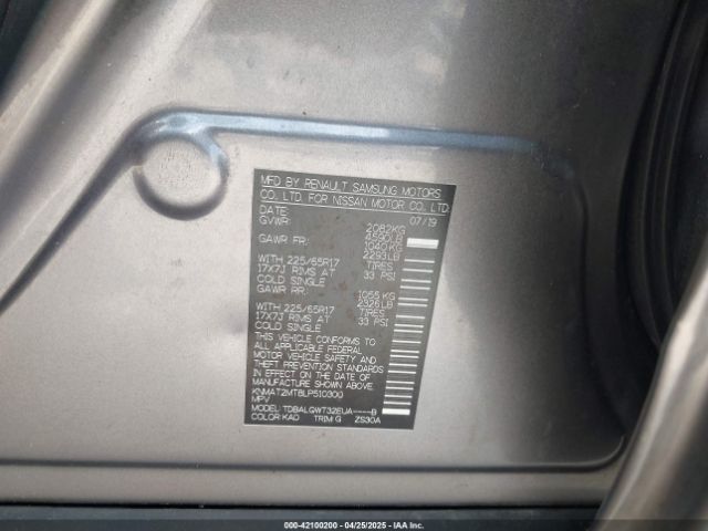 KNMAT2MT8LP510300 Nissan Rogue Sv Fwd