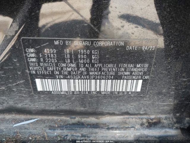 2023 SUBARU IMPREZA 4S3GKAV63P3606204 Photo 8