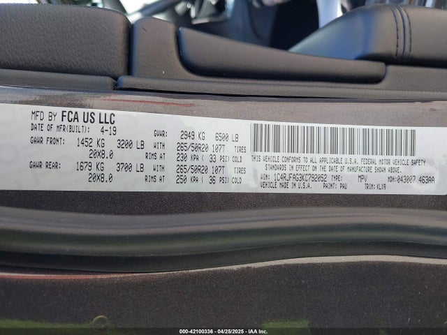 1C4RJFAG3KC792052 Jeep Grand Cherokee Altitude 4x4