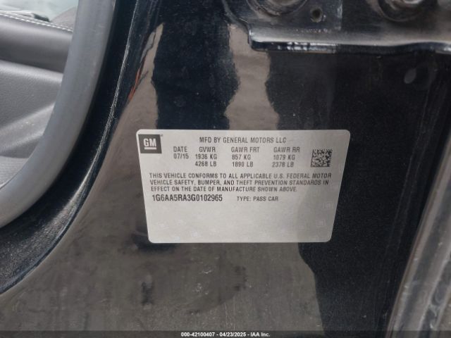 2016 CADILLAC ATS 1G6AA5RA3G0102965 Photo 8