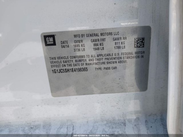 1G1JC5SH1E4198365 Chevrolet luw