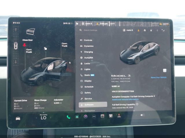 5YJ3E1EB8SF877256 Tesla Model 3 Long Range All-wheel Drive