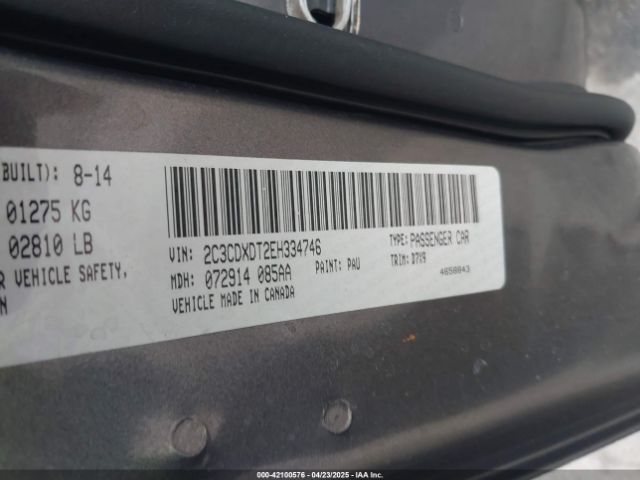 2C3CDXDT2EH334746 Dodge CHARGER R/T